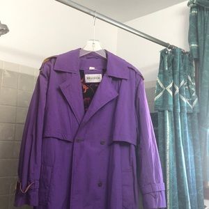 Purple trench coat , baggy